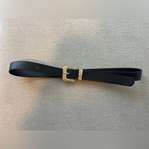 Lulu’s Black and Gold Leather Belt